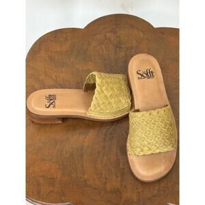 NWT Sofft Ardee Mojito Leather Slide Green Mule Size 11 #0578